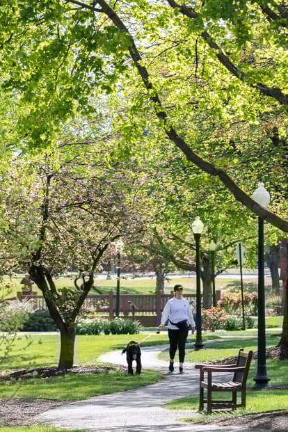 Greenfield features walking and biking trails